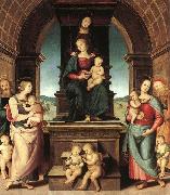Pietro Perugino The Family of the Madonna oil painting reproduction